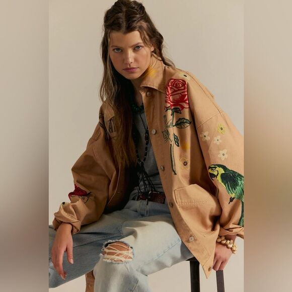 We The Free Jackets & Blazers - New Free People Charm Me Chore Jacket Size Xs